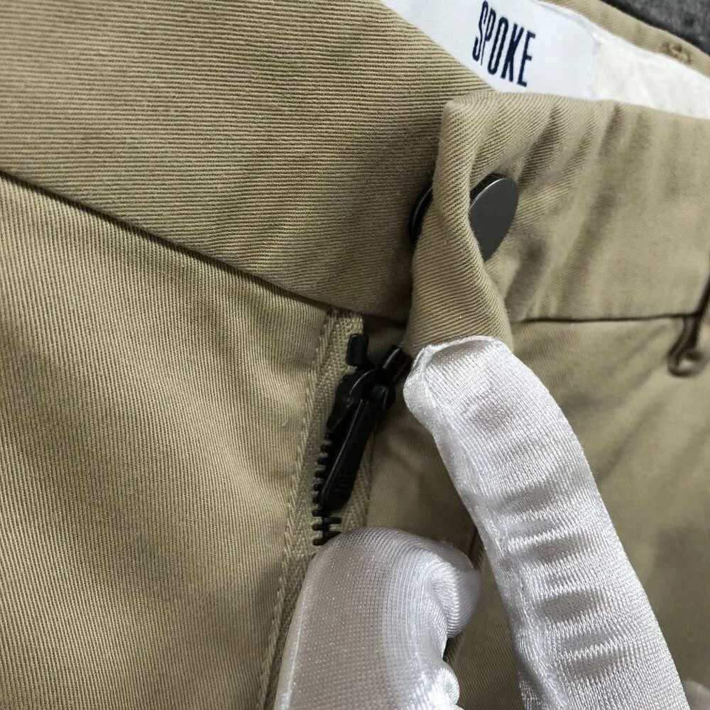 SPOKE London Sharps Build A Chino Pants Mens 31x31 Khaki‎ Beige Slim Stretch